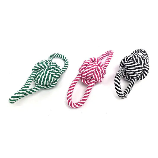 Rope Tug Toy - Striped & Knotted