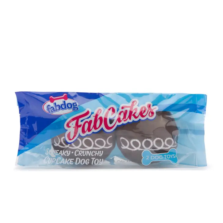 Chocolate Fabcake Plush Dog / Toy 2-Pack